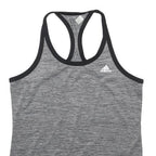ADIDAS Womens Grey Sports Vest Sleeveless Scoop Neck Climalite S Activewear Gym
