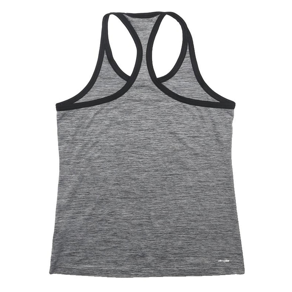 ADIDAS Womens Grey Sports Vest Sleeveless Scoop Neck Climalite S Activewear Gym