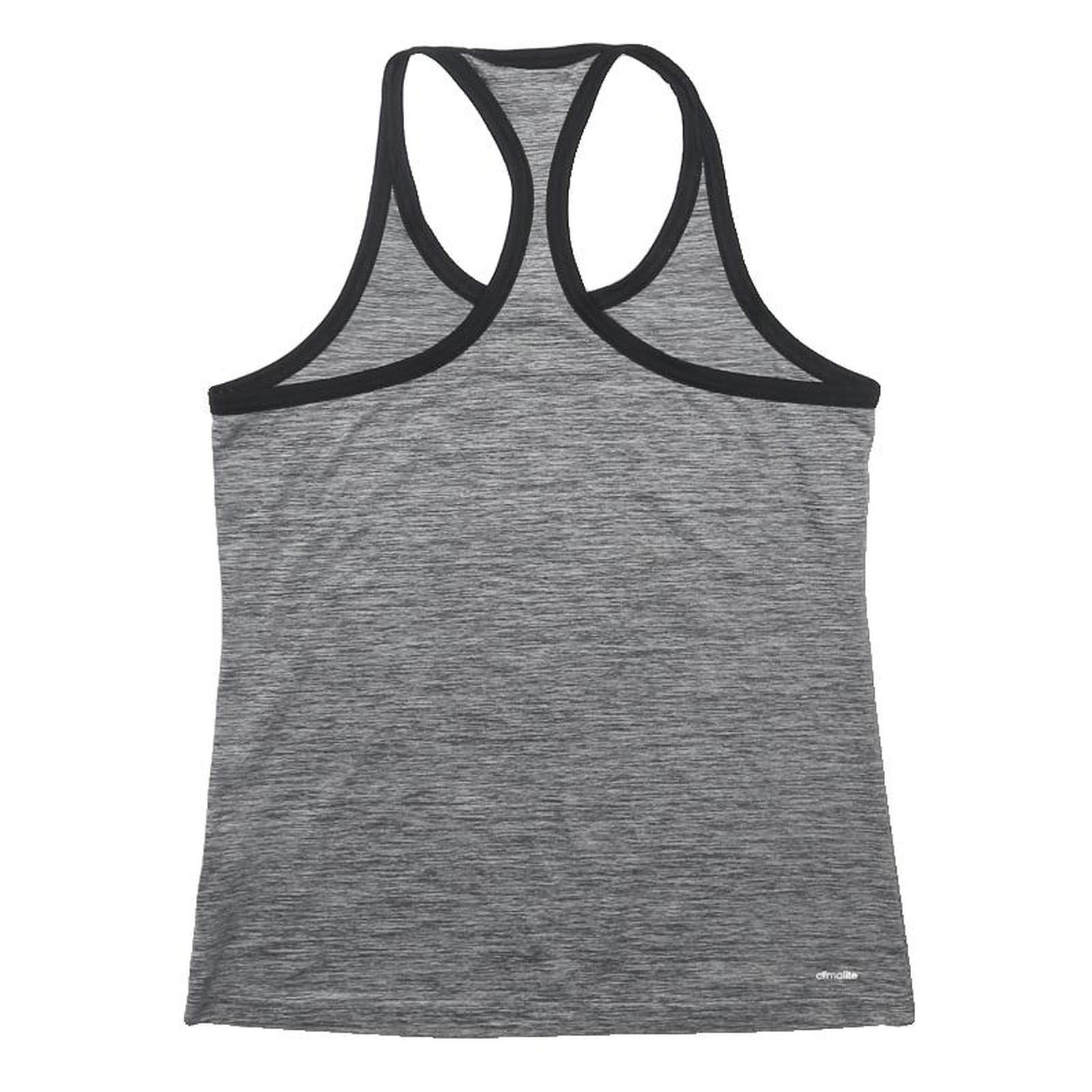 ADIDAS Womens Grey Sports Vest Sleeveless Scoop Neck Climalite S Activewear Gym
