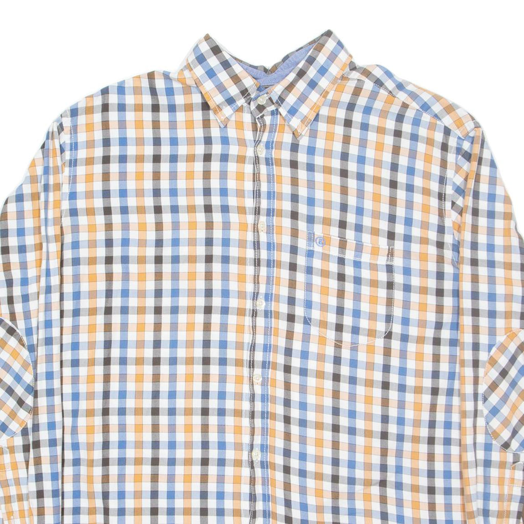 BOGNER Mens Shirt Blue Check Long Sleeve L