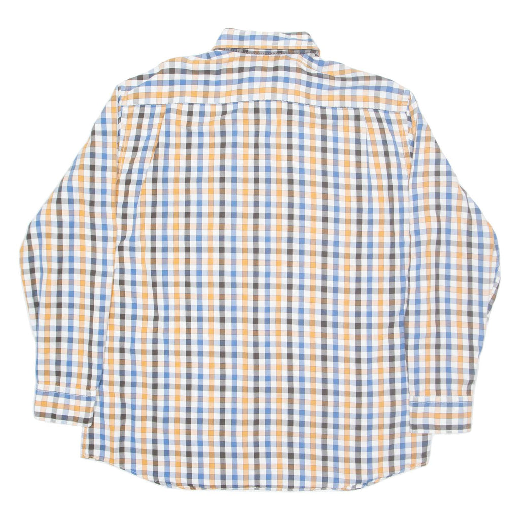 BOGNER Mens Shirt Blue Check Long Sleeve L
