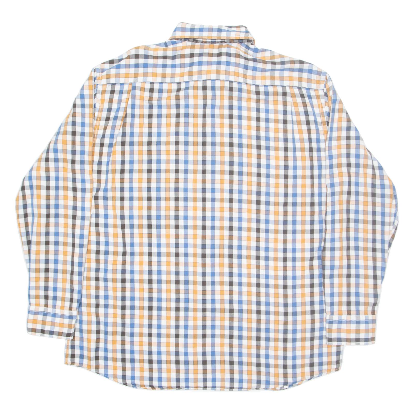 BOGNER Mens Shirt Blue Check Long Sleeve L