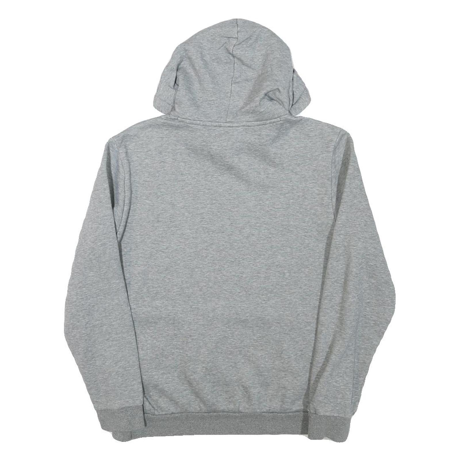 PUMA Mens Grey Hoodie S Cotton Blend Pullover Hooded Sweatshirt Logo