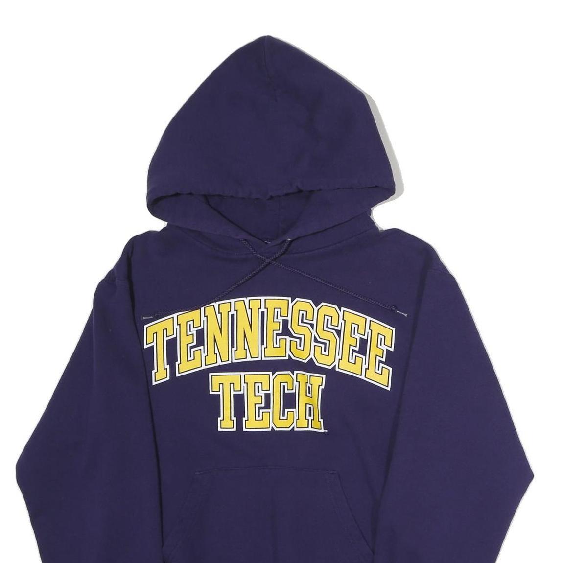 CHAMPION Mens Navy Blue Tennessee Tech Hoodie S Classic Cotton Blend Pullover