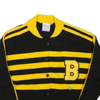 CHEERLEADERE DANZ TEAM Womens Black & Yellow Patterned Button Up Jumper S