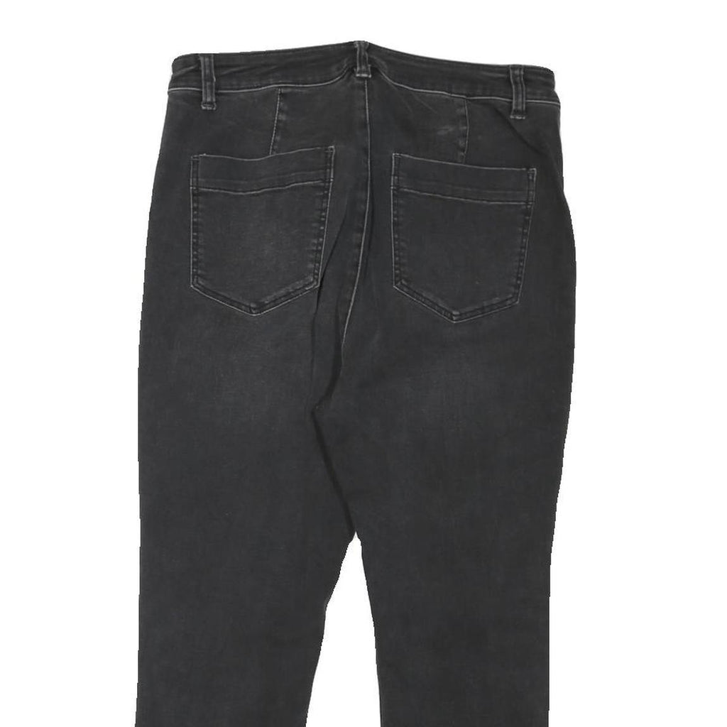 FREE PEOPLE Womens Jeans Black Regular Skinny Denim Medium W32 L23 Zip Closure