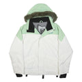 BILLABONG Womens Green & White Zip Jacket M Polyester Outdoor Winter Wear