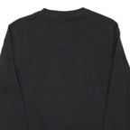 CHAMPION Mens Black Cotton Blend Crew Neck S Sweatshirt Classic Logo