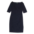 LAUREN RALPH LAUREN Womens Navy Blue Day Dress Polyester Knee Length UK 8