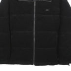 LEVI'S Womens Black Cotton Blend Puffer Jacket XL Corduroy Zip Casual Outerwear