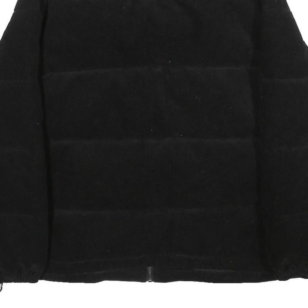 LEVI'S Womens Black Cotton Blend Puffer Jacket XL Corduroy Zip Casual Outerwear