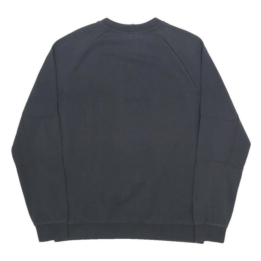 NIKE Mens Black Crew Neck M Sweatshirt Cotton Blend Pullover Logo