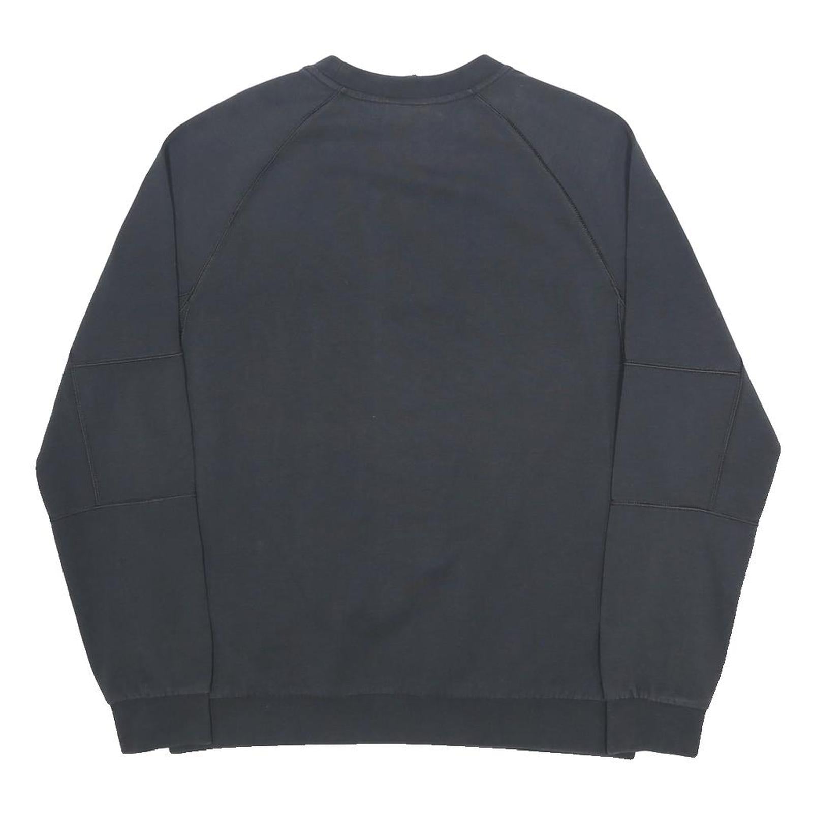 NIKE Mens Black Crew Neck M Sweatshirt Cotton Blend Pullover Logo