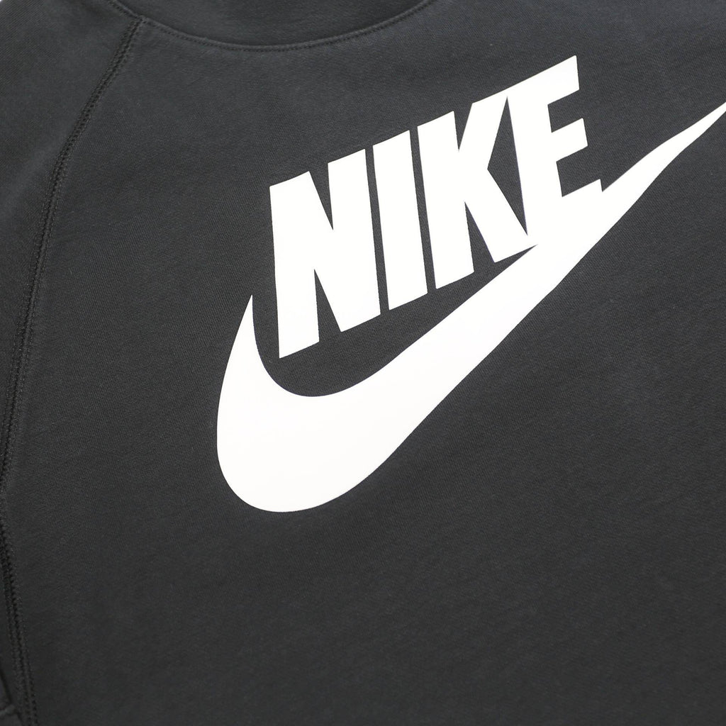 NIKE Mens Black Crew Neck M Sweatshirt Cotton Blend Pullover Logo