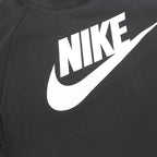 NIKE Mens Black Crew Neck M Sweatshirt Cotton Blend Pullover Logo