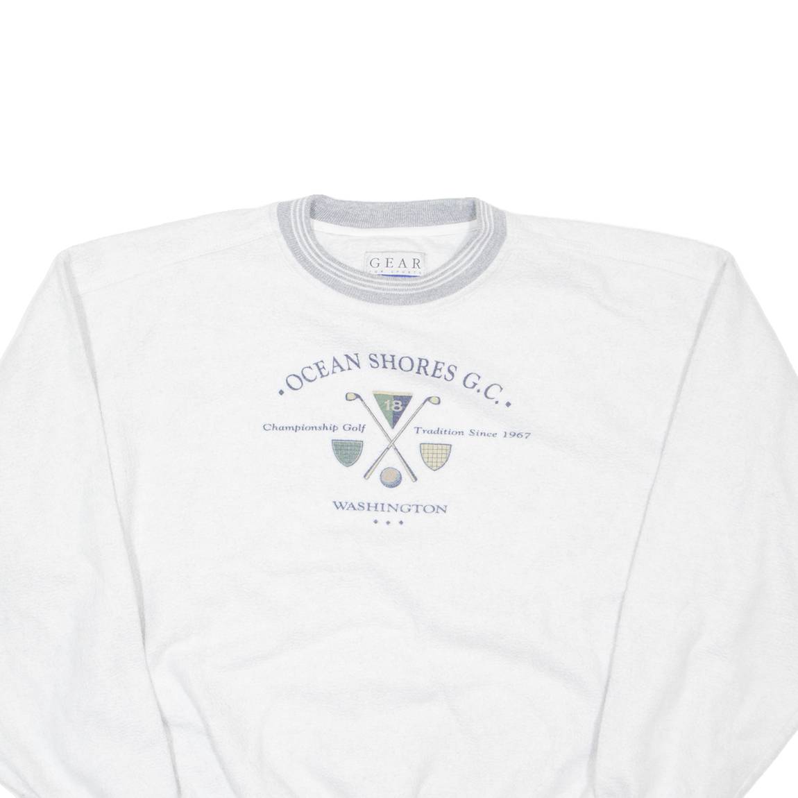 GEAR FOR SPORT Ocean Shores Washington Mens Sweatshirt Grey USA L