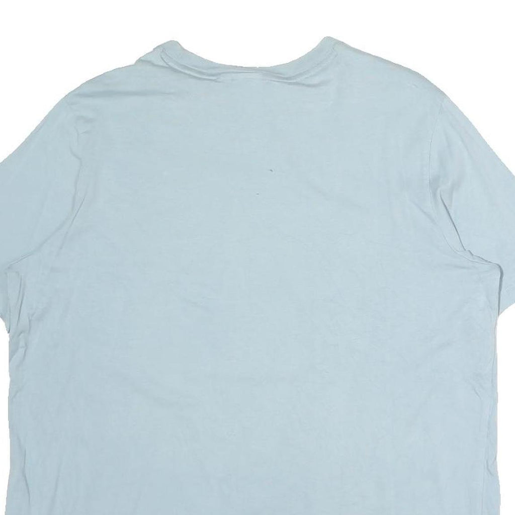 ADIDAS Womens Blue Cotton Graphic T-Shirt UK 22 Short Sleeve Crew Neck