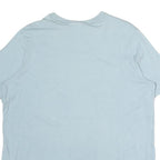 ADIDAS Womens Blue Cotton Graphic T-Shirt UK 22 Short Sleeve Crew Neck