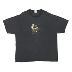 MICKEY Mens Black Graphic T-Shirt L Short Sleeve Crew Neck Cotton Blend