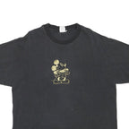 MICKEY Mens Black Graphic T-Shirt L Short Sleeve Crew Neck Cotton Blend