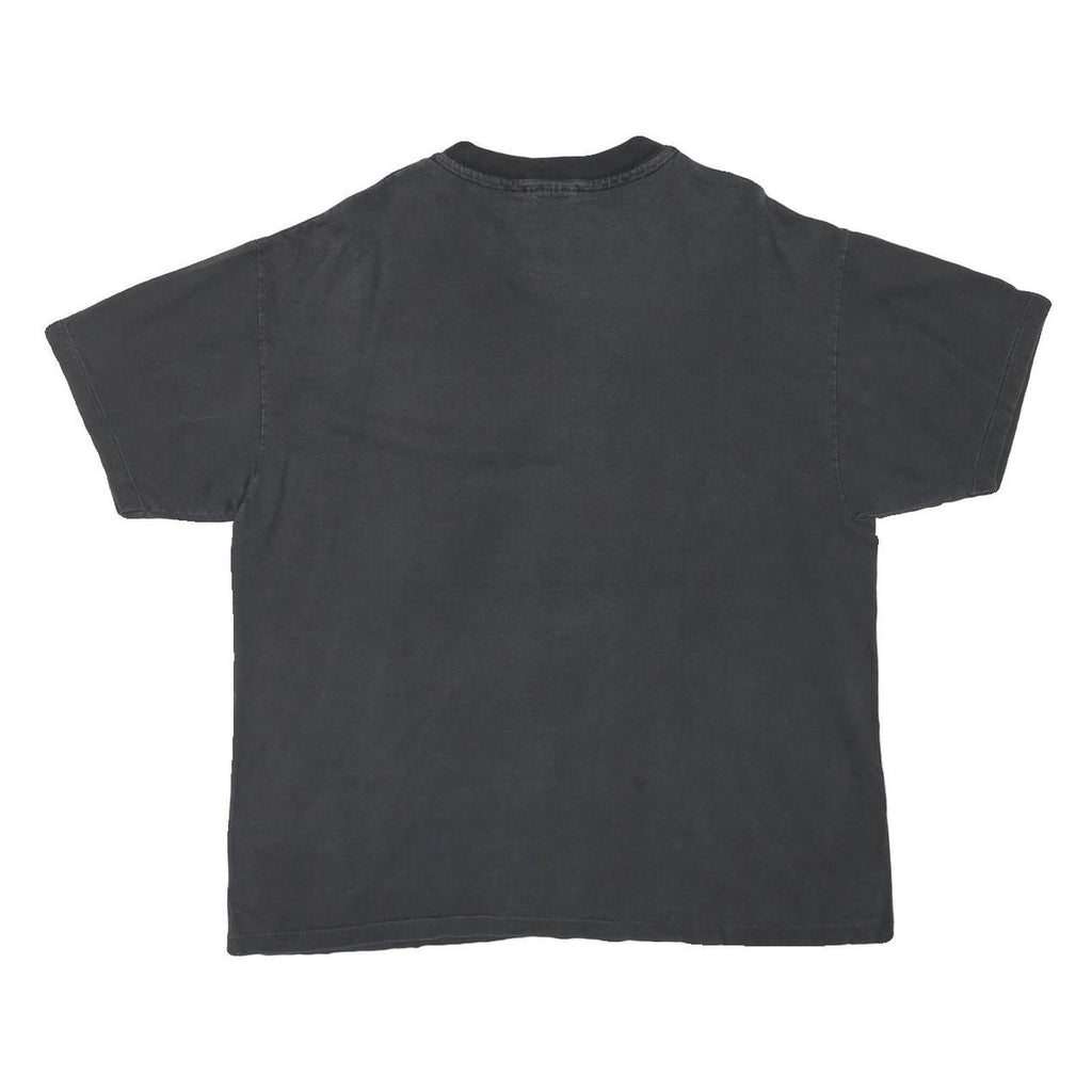 MICKEY Mens Black Graphic T-Shirt L Short Sleeve Crew Neck Cotton Blend