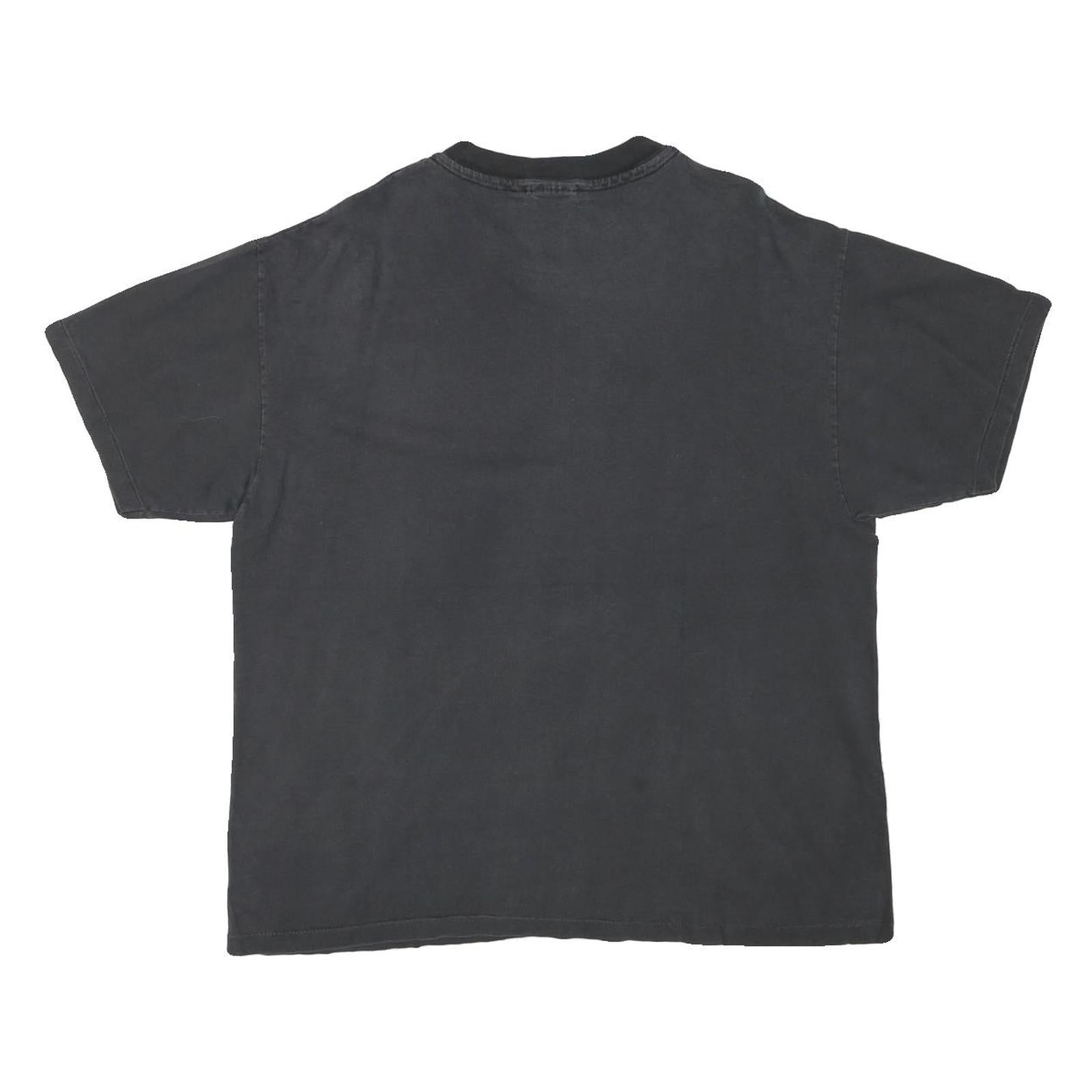 MICKEY Mens Black Graphic T-Shirt L Short Sleeve Crew Neck Cotton Blend