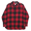 LEVI'S Mens Red & Black Check Shirt XL Cotton Blend Classic Lumberjack Style