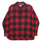 LEVI'S Mens Red & Black Check Shirt XL Cotton Blend Classic Lumberjack Style