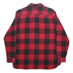 LEVI'S Mens Red & Black Check Shirt XL Cotton Blend Classic Lumberjack Style