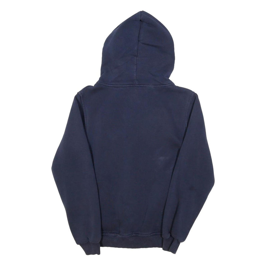 CHAMPION Boys Navy Blue Zip Hoodie L Cotton Blend Casual Sweatshirt