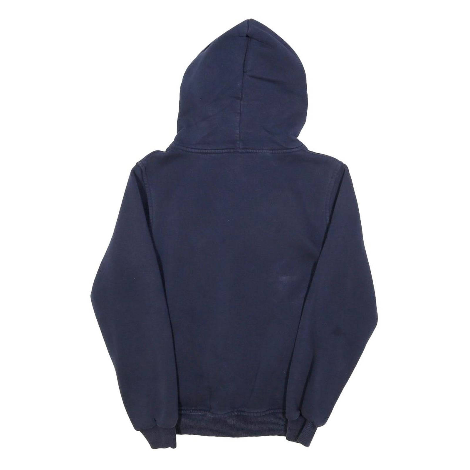 CHAMPION Boys Navy Blue Zip Hoodie L Cotton Blend Casual Sweatshirt