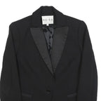 REISS Womens Black Tailored Wool Jacket UK 8 Button Closure Formal Blazer