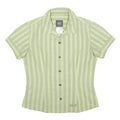 JACK WOLFSKIN Womens Green Striped Shirt UK 10 Casual Outdoor Travel Style