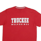 RUSSELL ATHLETIC Mens Red Truckee Wolverines T-Shirt XL Short Sleeve Crew Neck