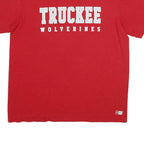 RUSSELL ATHLETIC Mens Red Truckee Wolverines T-Shirt XL Short Sleeve Crew Neck