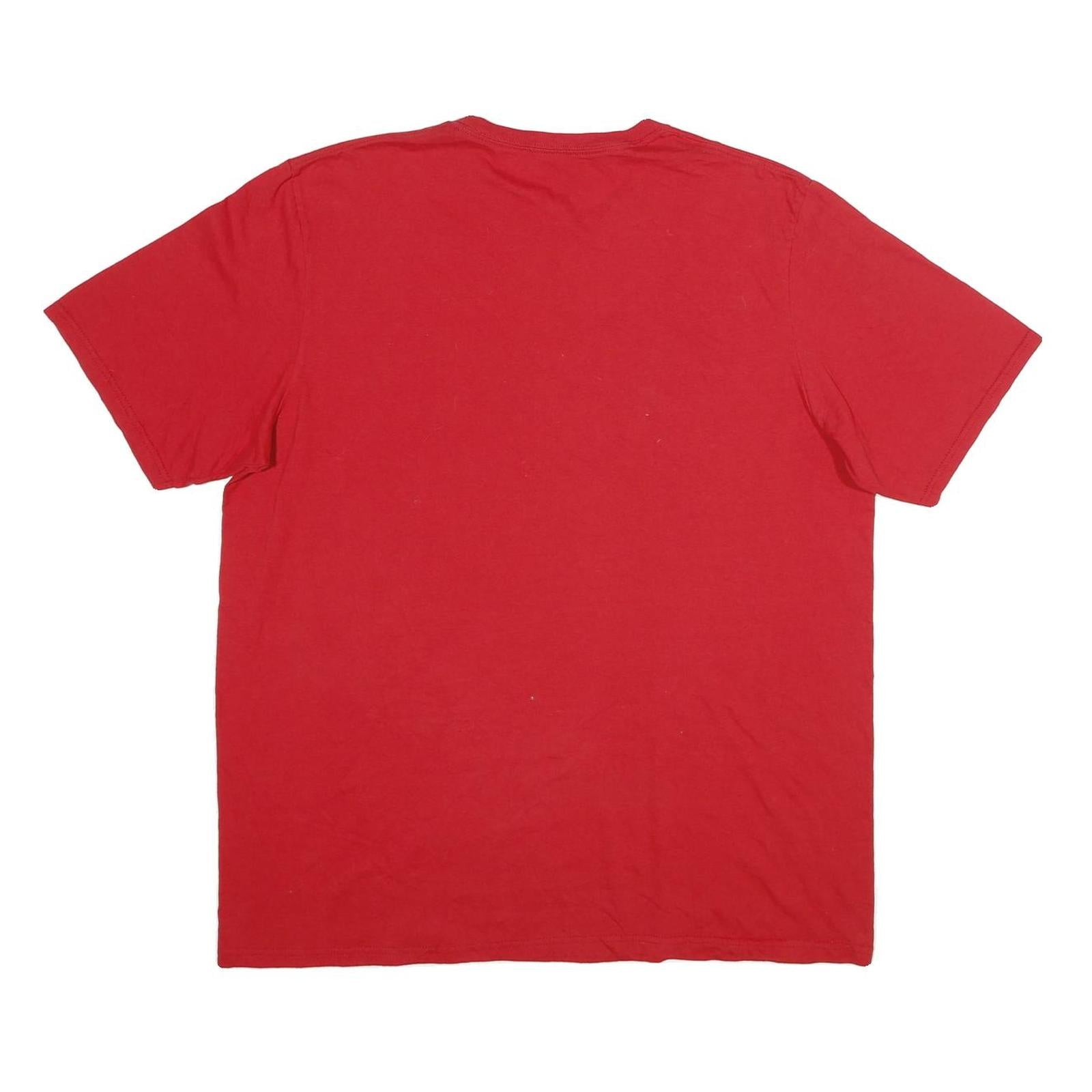 RUSSELL ATHLETIC Mens Red Truckee Wolverines T-Shirt XL Short Sleeve Crew Neck