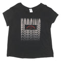 REEBOK Womens Black XL Graphic T-Shirt Short Sleeve Crew Neck Fitness