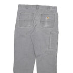 CARHARTT Mens Cotton Blend Grey Relaxed Fit Straight Trousers W34 L29 Workwear