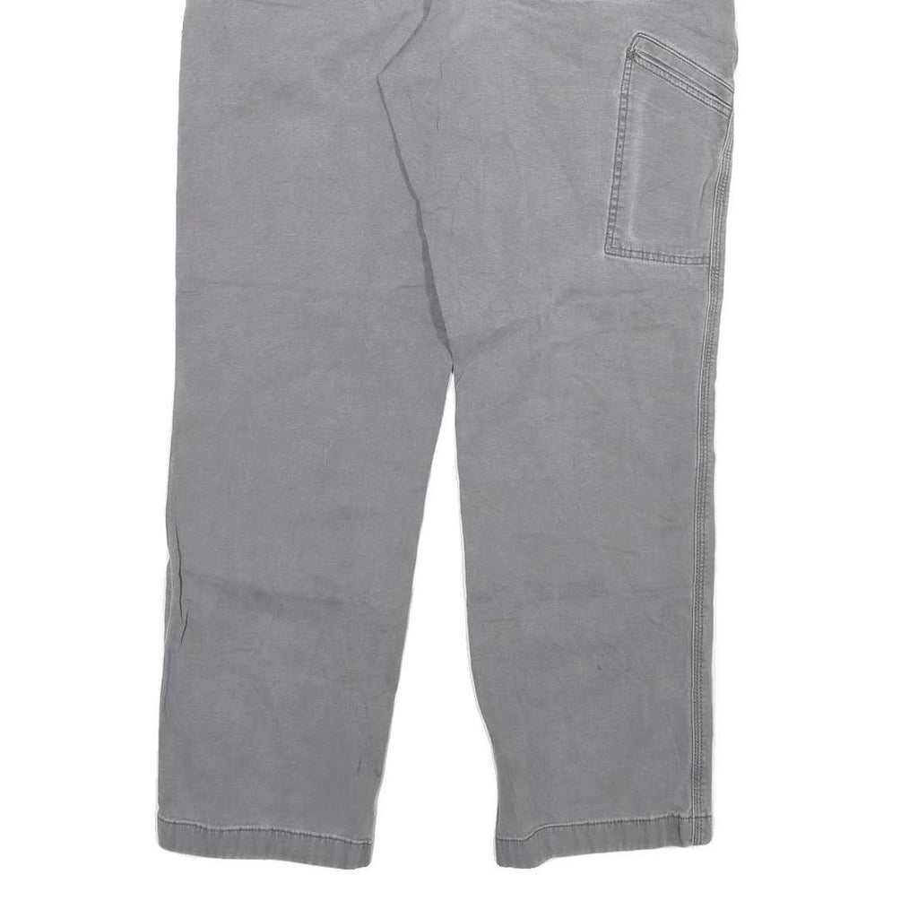 CARHARTT Mens Cotton Blend Grey Relaxed Fit Straight Trousers W34 L29 Workwear