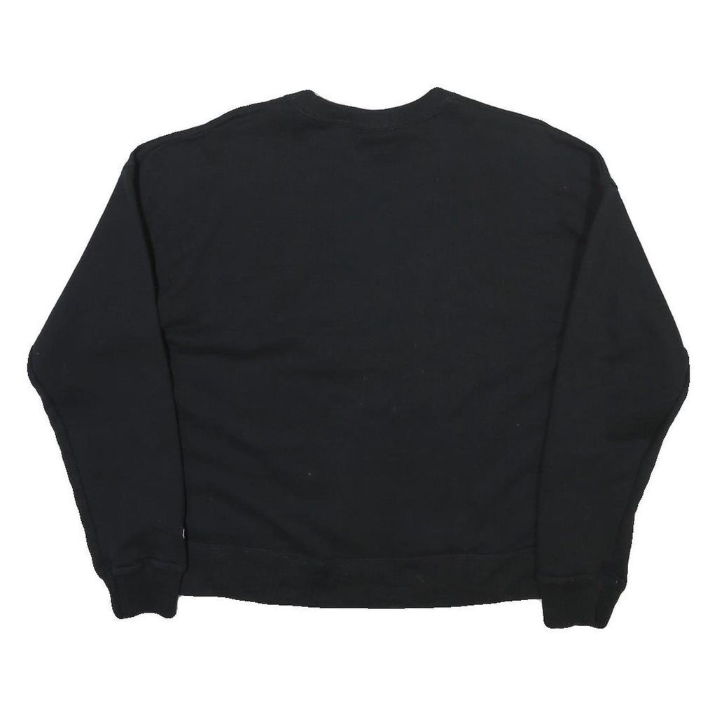 CHAMPION Mens Black Cotton Blend Crew Neck S Sweatshirt Classic Logo Pullover