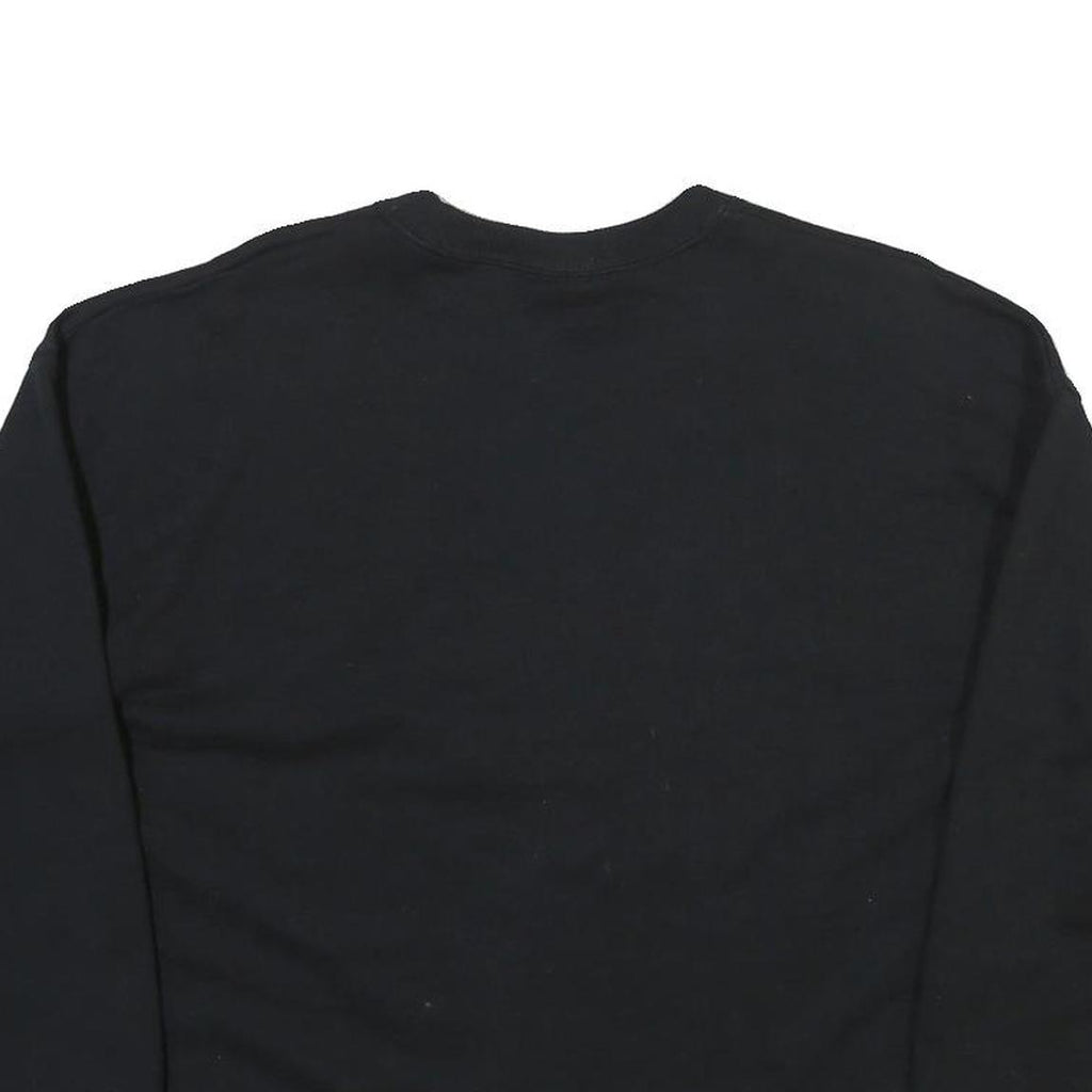 CHAMPION Mens Black Cotton Blend Crew Neck S Sweatshirt Classic Logo Pullover
