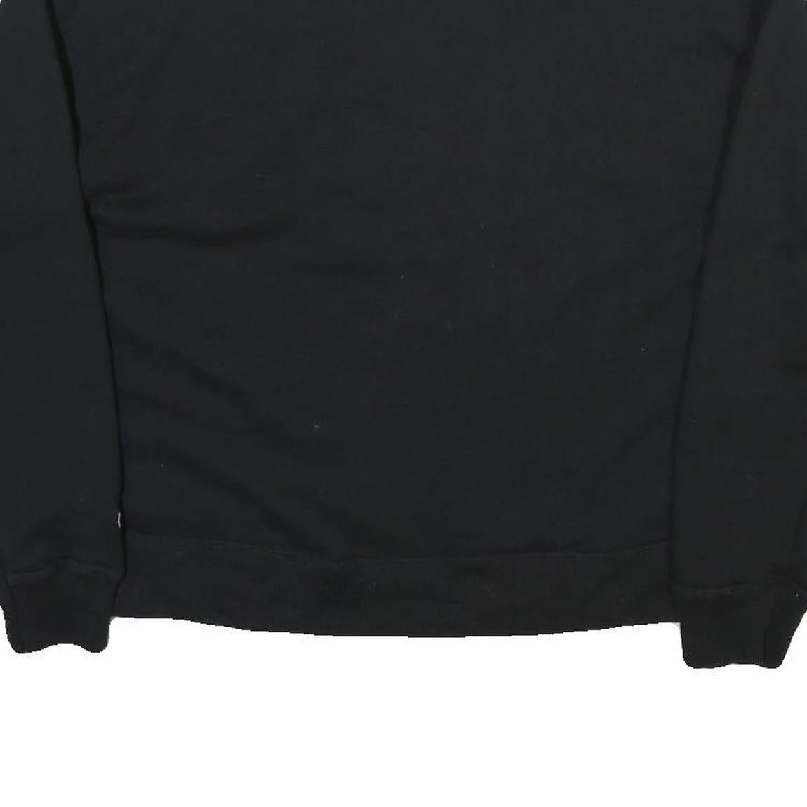 CHAMPION Mens Black Cotton Blend Crew Neck S Sweatshirt Classic Logo Pullover
