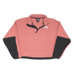 THE NORTH FACE Womens Rose Pink & Black Fleece Jacket S Polyester Blend Half Zip