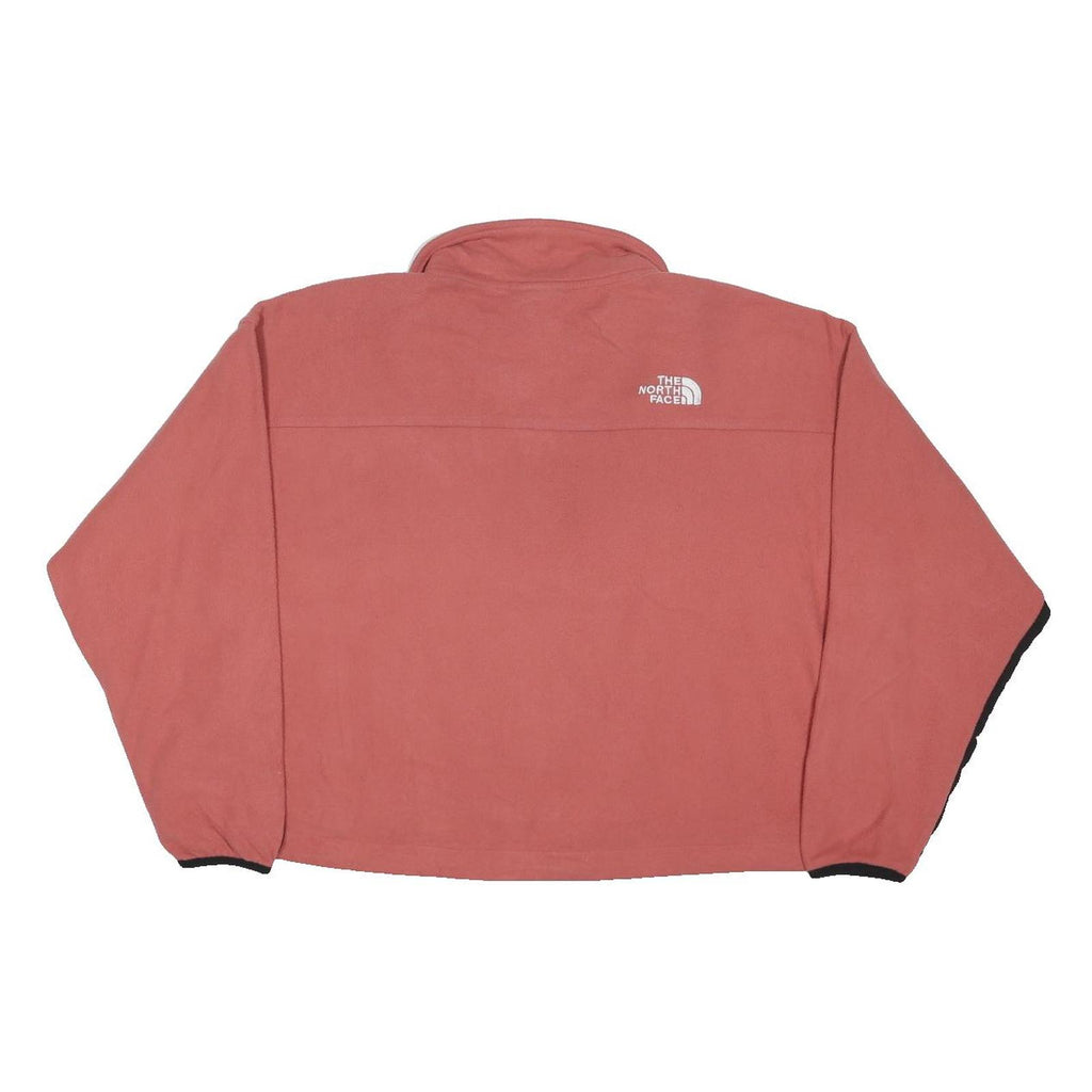 THE NORTH FACE Womens Rose Pink & Black Fleece Jacket S Polyester Blend Half Zip