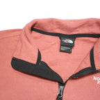 THE NORTH FACE Womens Rose Pink & Black Fleece Jacket S Polyester Blend Half Zip