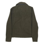 CRAFTED Mens Green Wool Blend Jacket L Button Plain Classic Stylish Comfortable