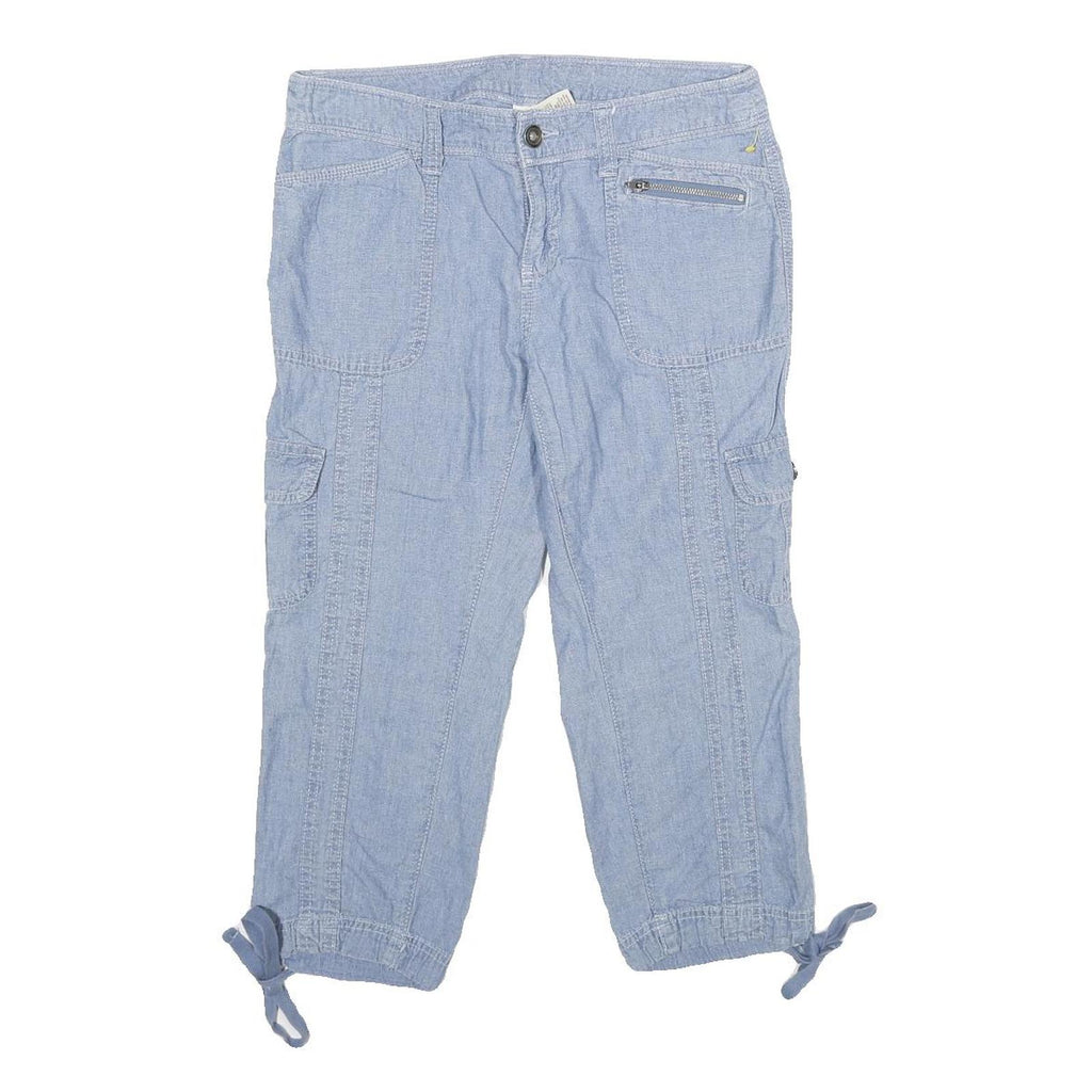 FADED GLORY Womens Shorts Blue Casual Cargo Plain UK 8 W30 Cotton