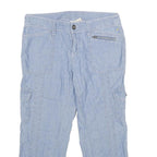 FADED GLORY Womens Shorts Blue Casual Cargo Plain UK 8 W30 Cotton