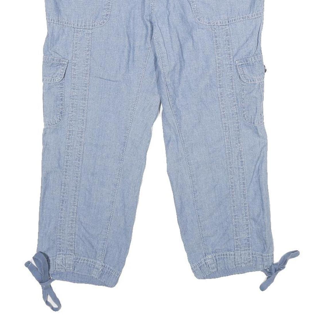 FADED GLORY Womens Shorts Blue Casual Cargo Plain UK 8 W30 Cotton