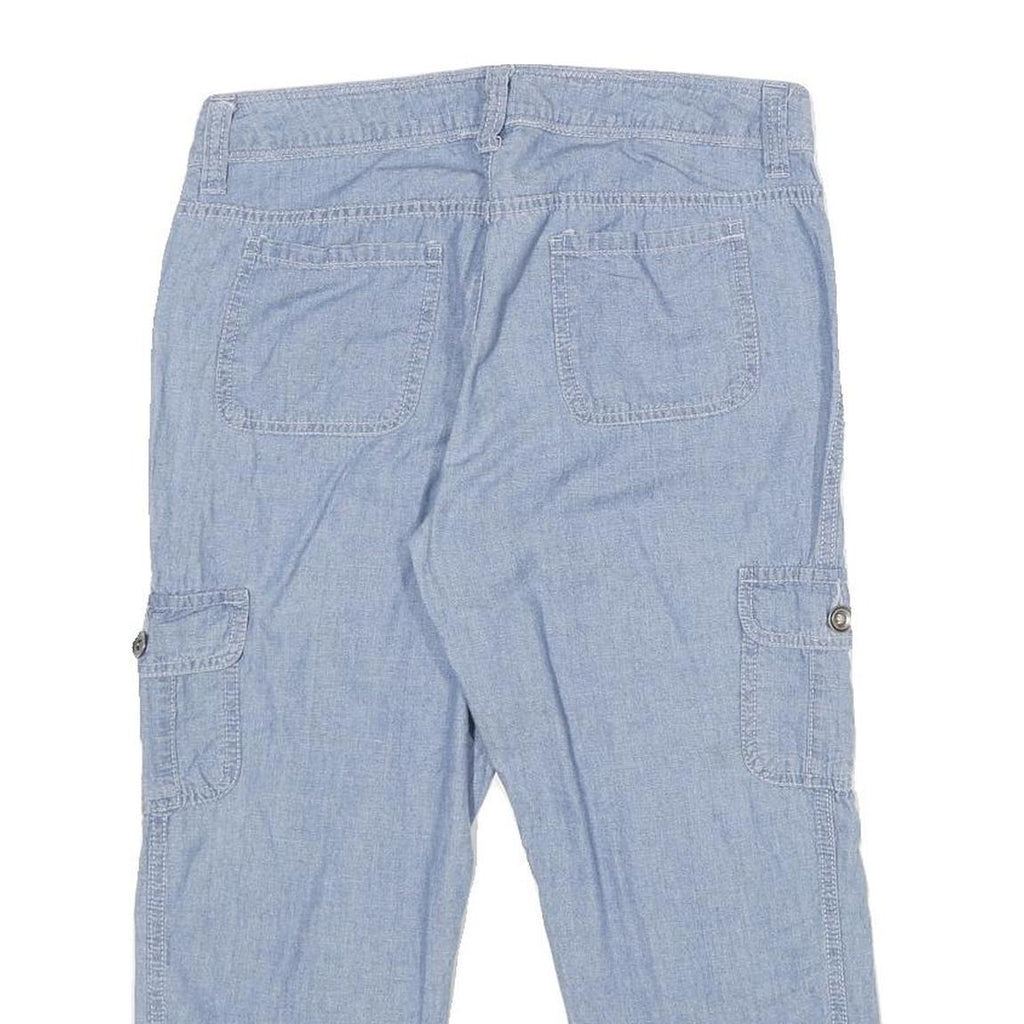 FADED GLORY Womens Shorts Blue Casual Cargo Plain UK 8 W30 Cotton